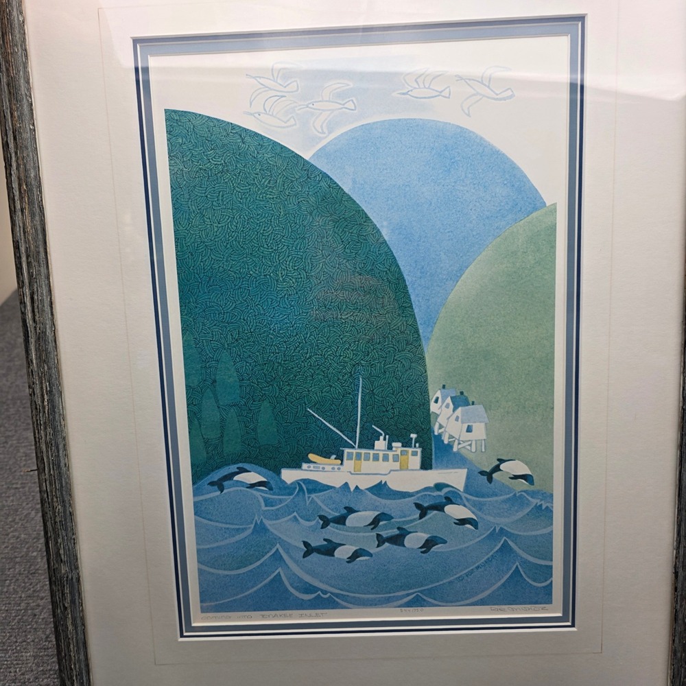 Rie Munoz Signed Limited Edition Print Coming into Tenakee Inlet 544/750 Framed - Picture 5 of 8